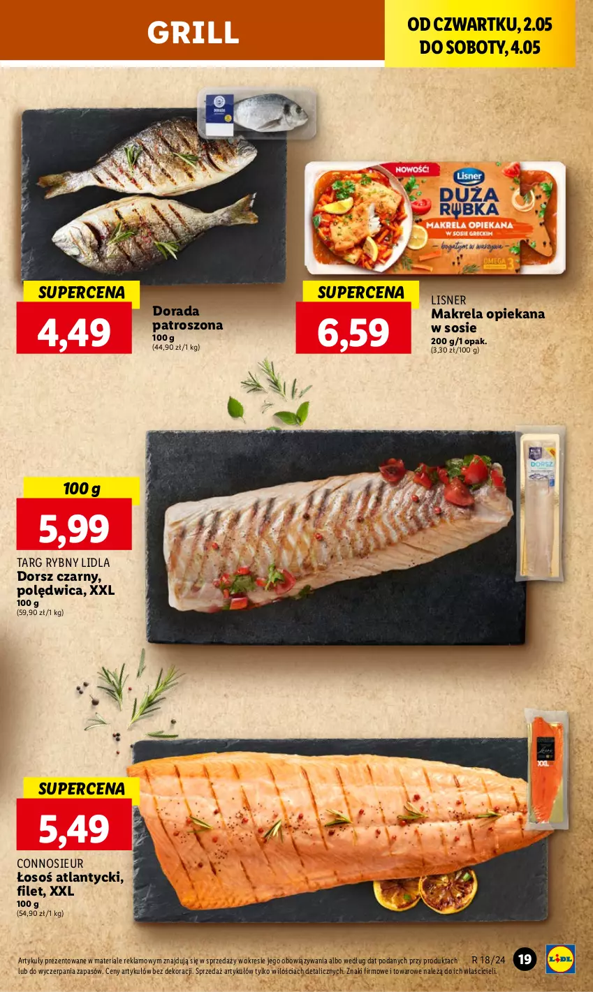 Gazetka promocyjna Lidl - GAZETKA - ważna 02.05 do 04.05.2024 - strona 27 - produkty: Dorsz, Grill, Lisner, Polędwica, Sos