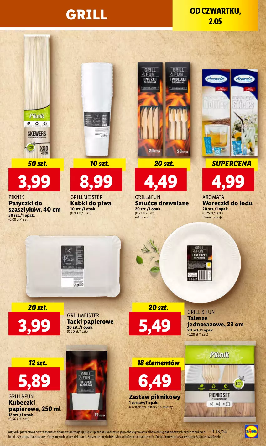 Gazetka promocyjna Lidl - GAZETKA - ważna 02.05 do 04.05.2024 - strona 29 - produkty: Grill, Noż, Papier, Piwa, Talerz, Woreczki do lodu