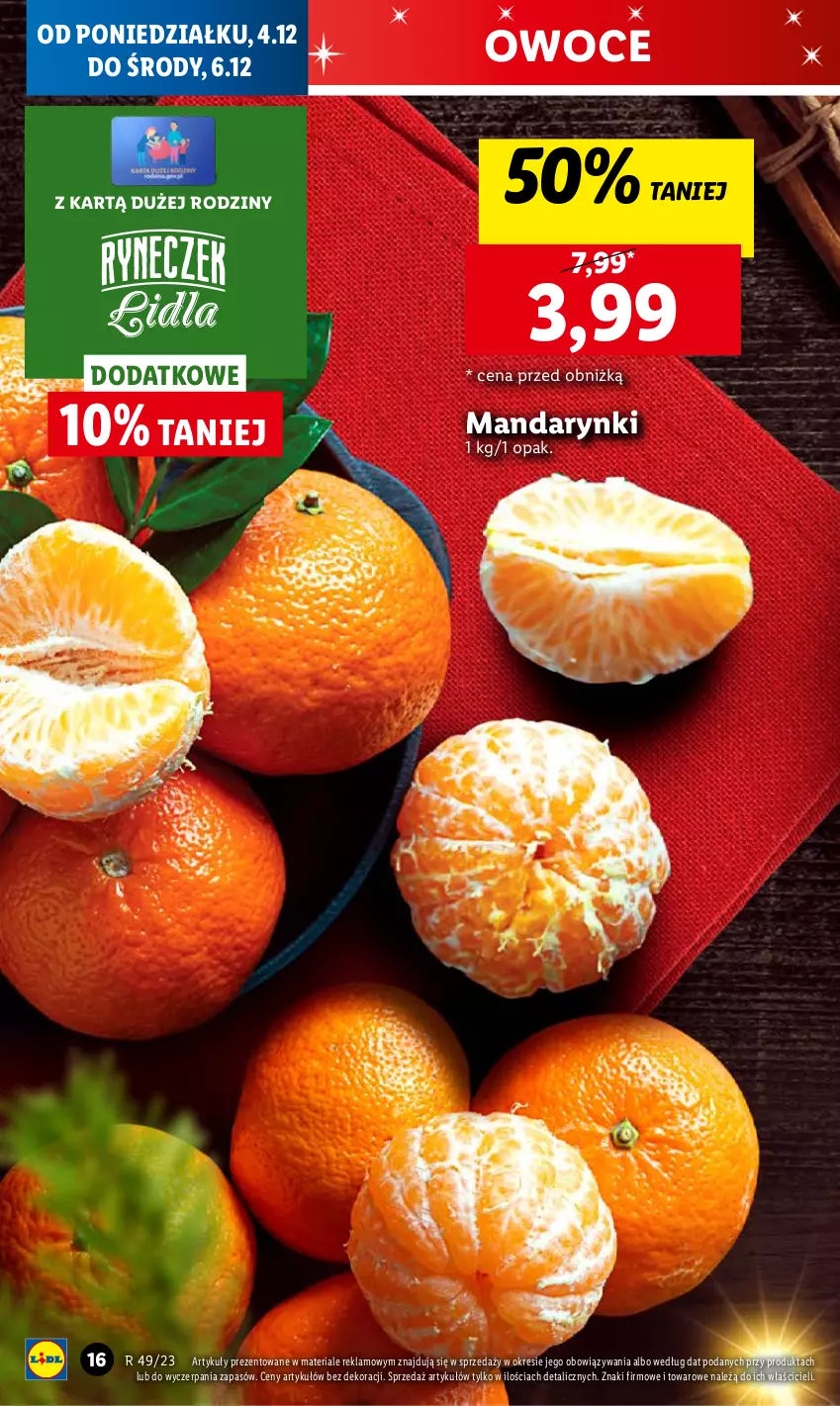 Gazetka promocyjna Lidl - GAZETKA - ważna 04.12 do 06.12.2023 - strona 20 - produkty: Chleb, Mandarynki, Owoce, Ser, Warzywa, Warzywa i owoce