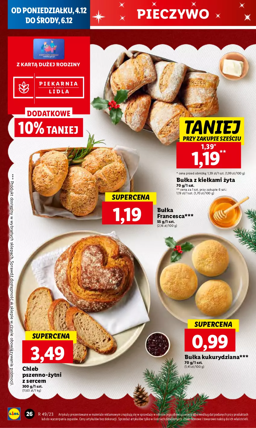 Gazetka promocyjna Lidl - GAZETKA - ważna 04.12 do 06.12.2023 - strona 30 - produkty: Bułka, Chleb, Piec, Pieczywo, Ser