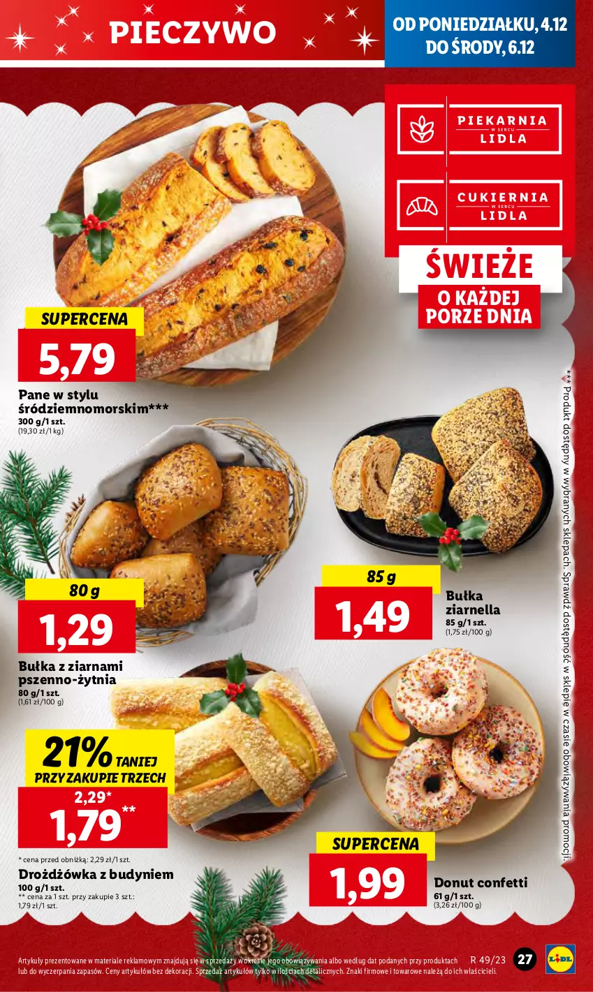 Gazetka promocyjna Lidl - GAZETKA - ważna 04.12 do 06.12.2023 - strona 31 - produkty: Bułka, Donut, Piec, Pieczywo, Por