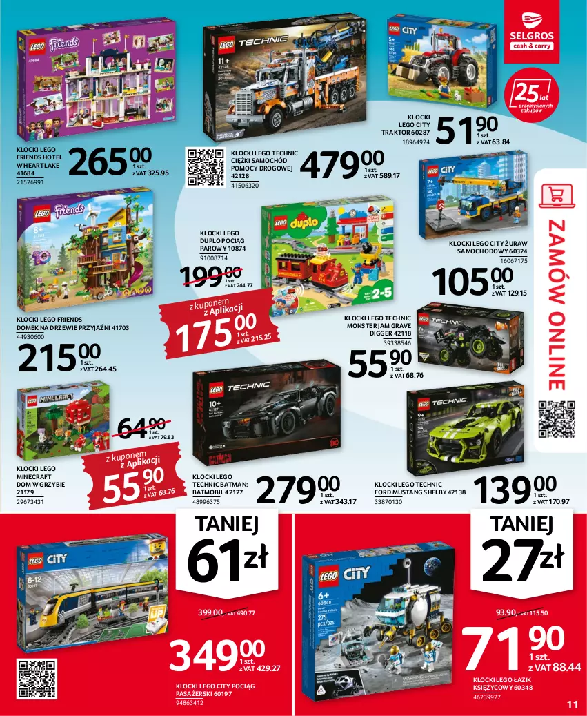 Gazetka promocyjna Selgros - Oferta przemysłowa - ważna 25.08 do 07.09.2022 - strona 11 - produkty: Domek na drzewie, Gra, Klocki, LEGO, LEGO City, LEGO Duplo, LEGO Friends, LEGO Minecraft, LEGO Technic, Minecraft, Mobil, Mus, Pociąg, Pociąg pasażerski, Samochód, Traktor