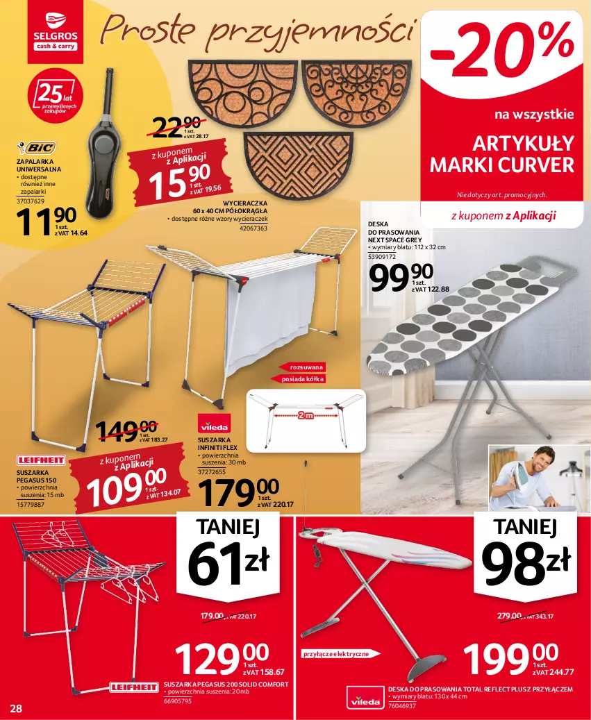 Gazetka promocyjna Selgros - Oferta przemysłowa - ważna 25.08 do 07.09.2022 - strona 28 - produkty: Asus, Deska do prasowania, Suszarka, Wycieraczka, Zapalarka