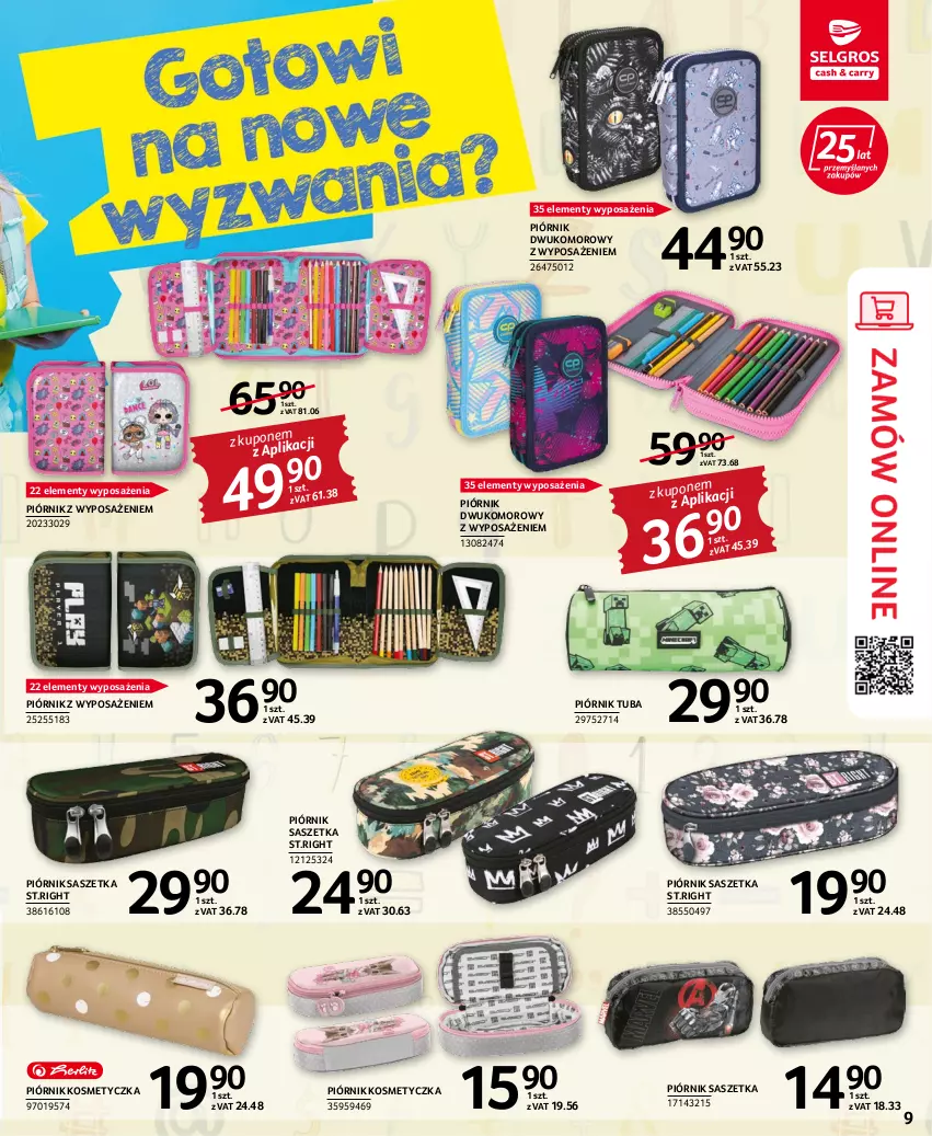 Gazetka promocyjna Selgros - Oferta przemysłowa - ważna 25.08 do 07.09.2022 - strona 9 - produkty: Kosmetyczka, Piórnik