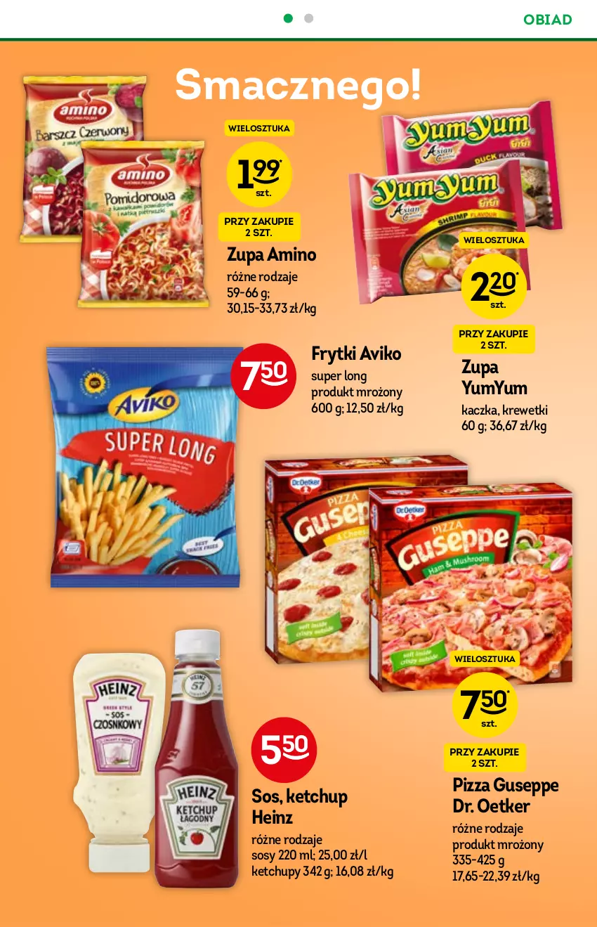 Gazetka promocyjna Żabka - ważna 15.09 do 21.09.2021 - strona 34 - produkty: Dr. Oetker, Frytki, Heinz, Kaczka, Ketchup, Krewetki, Pizza, Sos, Zupa