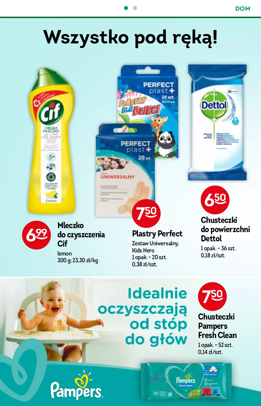 Gazetka promocyjna Żabka - ważna 15.09 do 21.09.2021 - strona 42 - produkty: Chusteczki, Cif, Dettol, Mleczko, Pampers