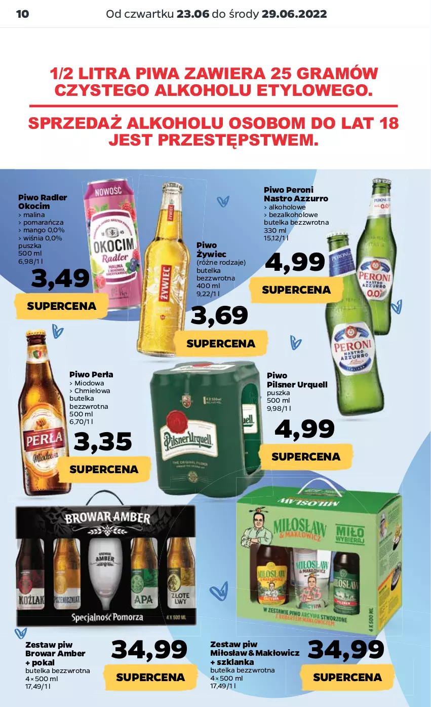 Gazetka promocyjna Netto - Gazetka spożywcza 23.06-29.06 - ważna 23.06 do 29.06.2022 - strona 10 - produkty: Gra, Koc, Mango, Okocim, Perła, Pilsner Urquell, Piwa, Piwo, Radler, Szklanka