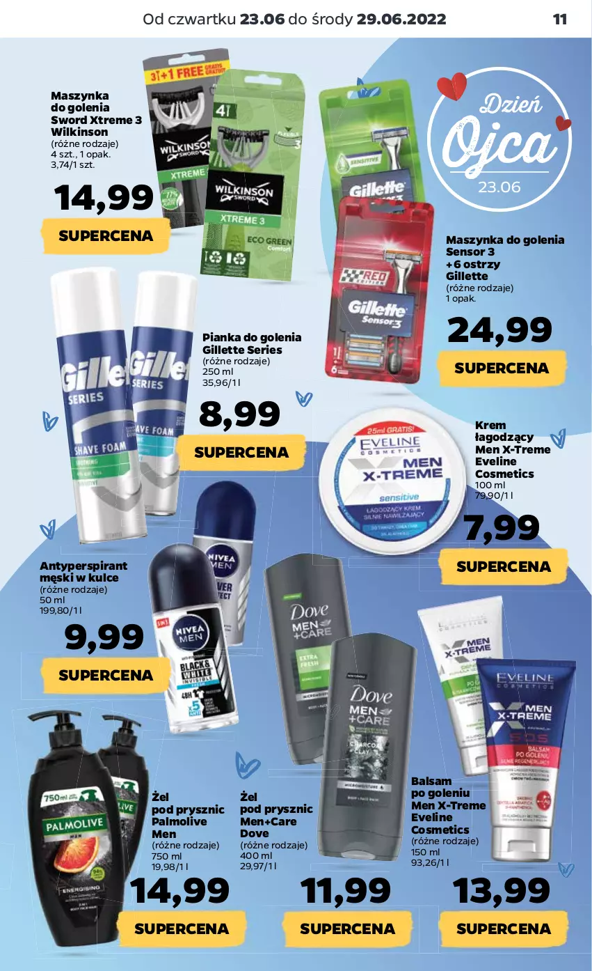 Gazetka promocyjna Netto - Gazetka spożywcza 23.06-29.06 - ważna 23.06 do 29.06.2022 - strona 11 - produkty: Antyperspirant, Balsam po goleniu, Dove, Eveline, Gillette, Maszynka, Maszynka do golenia, Palmolive, Pianka do golenia, Ser, Szynka