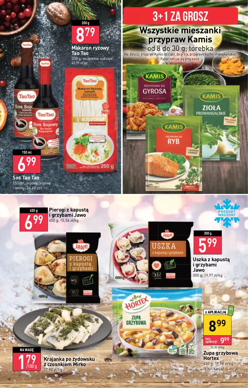 Gazetka promocyjna Stokrotka - Market - ważna 22.12 do 28.12.2022 - strona 10 - produkty: Grill, Hortex, Kamis, Kapustą, Makaron, Makaron ryżowy, Pierogi, Przyprawy, Ryż, Sos, Torebka, Zupa