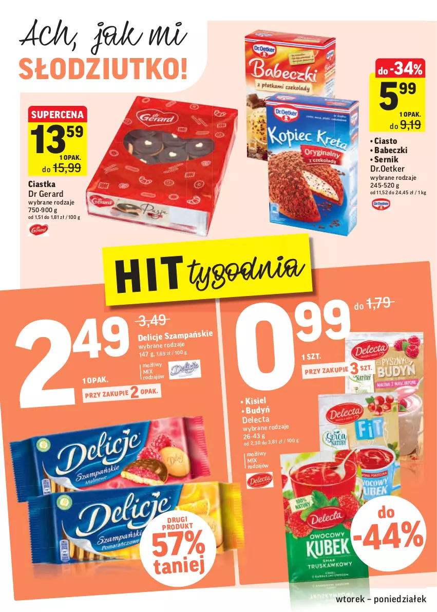 Gazetka promocyjna Intermarche - Gazetka promocyjna - ważna 04.01 do 10.01.2022 - strona 18 - produkty: Babeczki, Budyń, Ciastka, Delicje, Dr Gerard, Ser