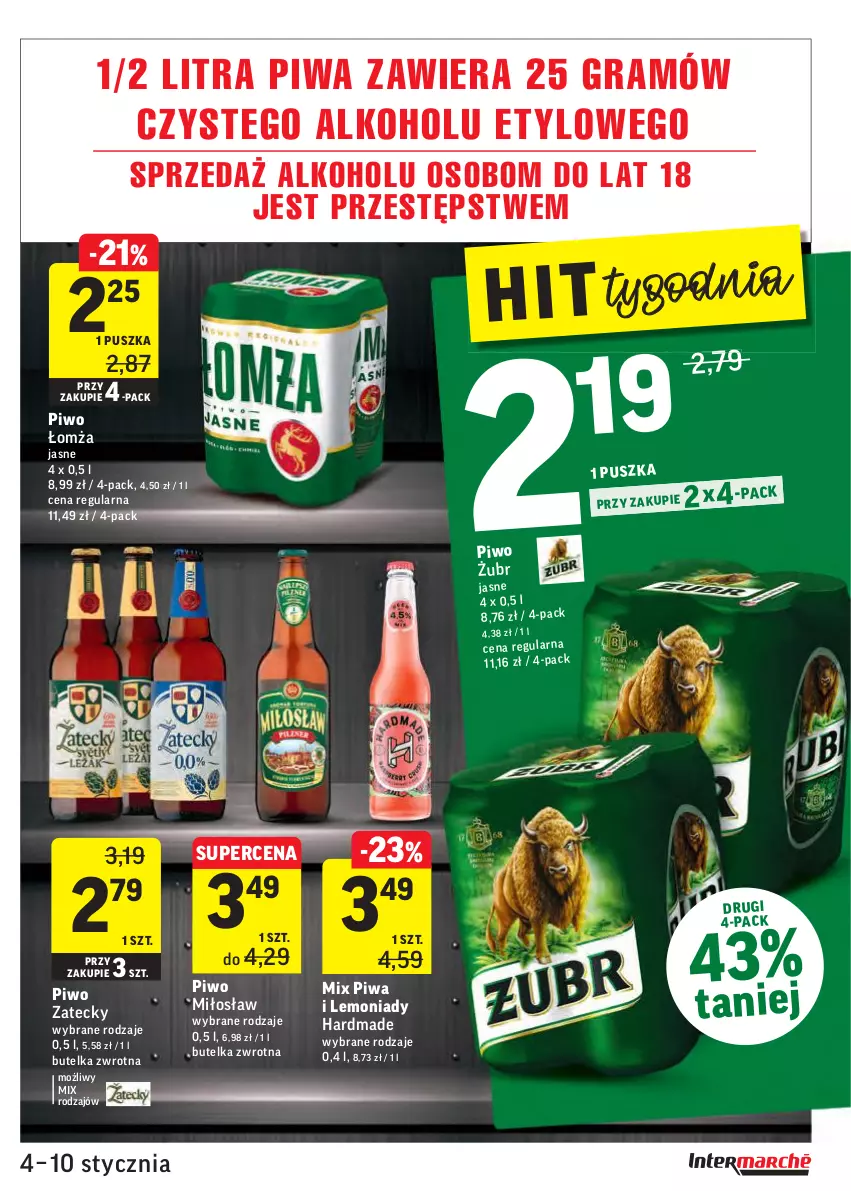 Gazetka promocyjna Intermarche - Gazetka promocyjna - ważna 04.01 do 10.01.2022 - strona 25 - produkty: Gra, Piwa, Piwo