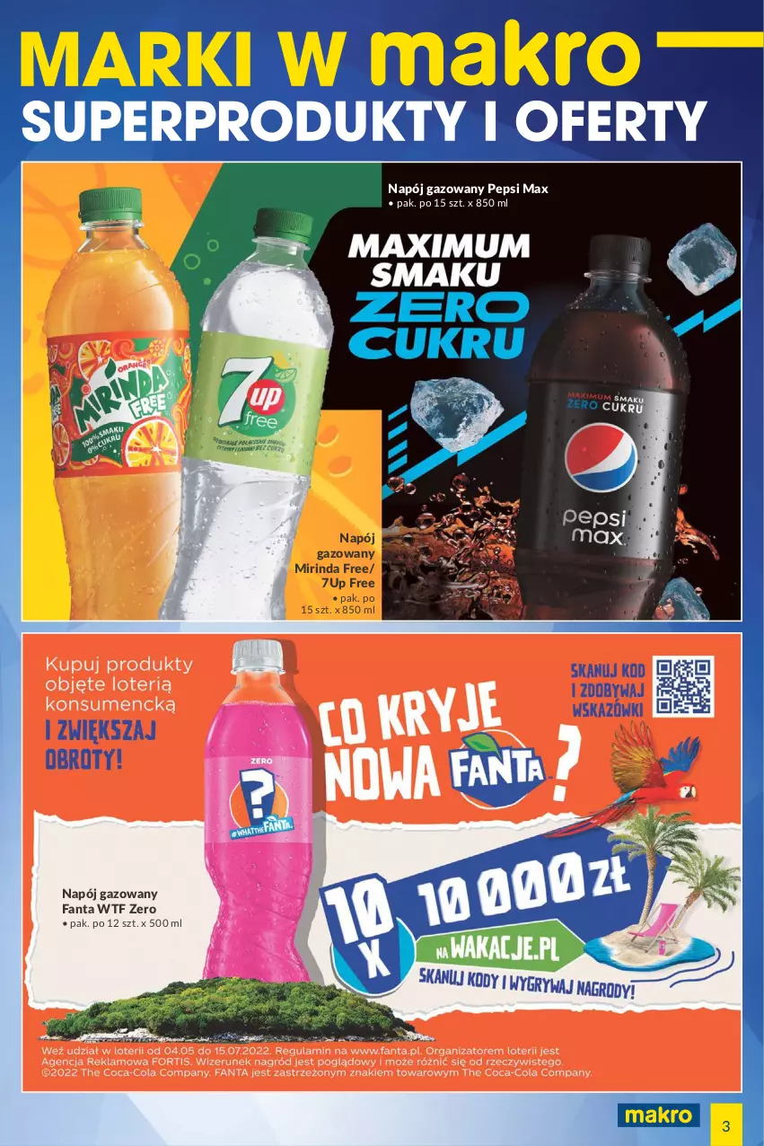 Gazetka promocyjna Makro - [Oferta specjalna] Marki w MAKRO - ważna 14.06 do 27.06.2022 - strona 3 - produkty: 7up, Fa, Fanta, Mirinda, Napój, Napój gazowany, Pepsi, Pepsi max