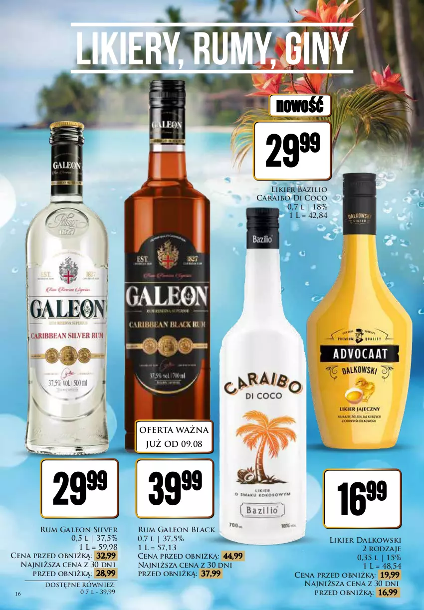 Gazetka promocyjna Dino - Katalog alkoholowy / sierpień 2024 - ważna 09.08 do 17.08.2024 - strona 16 - produkty: Gin, Lack, Leon, Likier, Rum