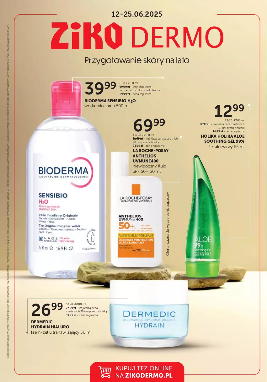 Gazetka promocyjna Ziko - Gazetka Ziko Dermo - ważna 12.06 do 25.06.2025 - strona 1 - produkty: Bioderma, Dermedic, Helio, Holika Holika, La Roche-Posay, Tran, Woda, Woda micelarna