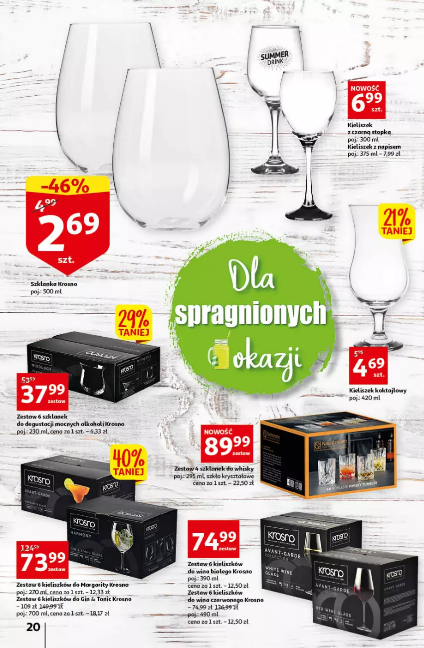 Gazetka promocyjna Auchan - przeNISKIE CENY Prze SŁONECZNE oferty Hipermarkety - ważna 30.06 do 06.07.2022 - strona 20 - produkty: Gin, Kieliszek, Top, Whisky