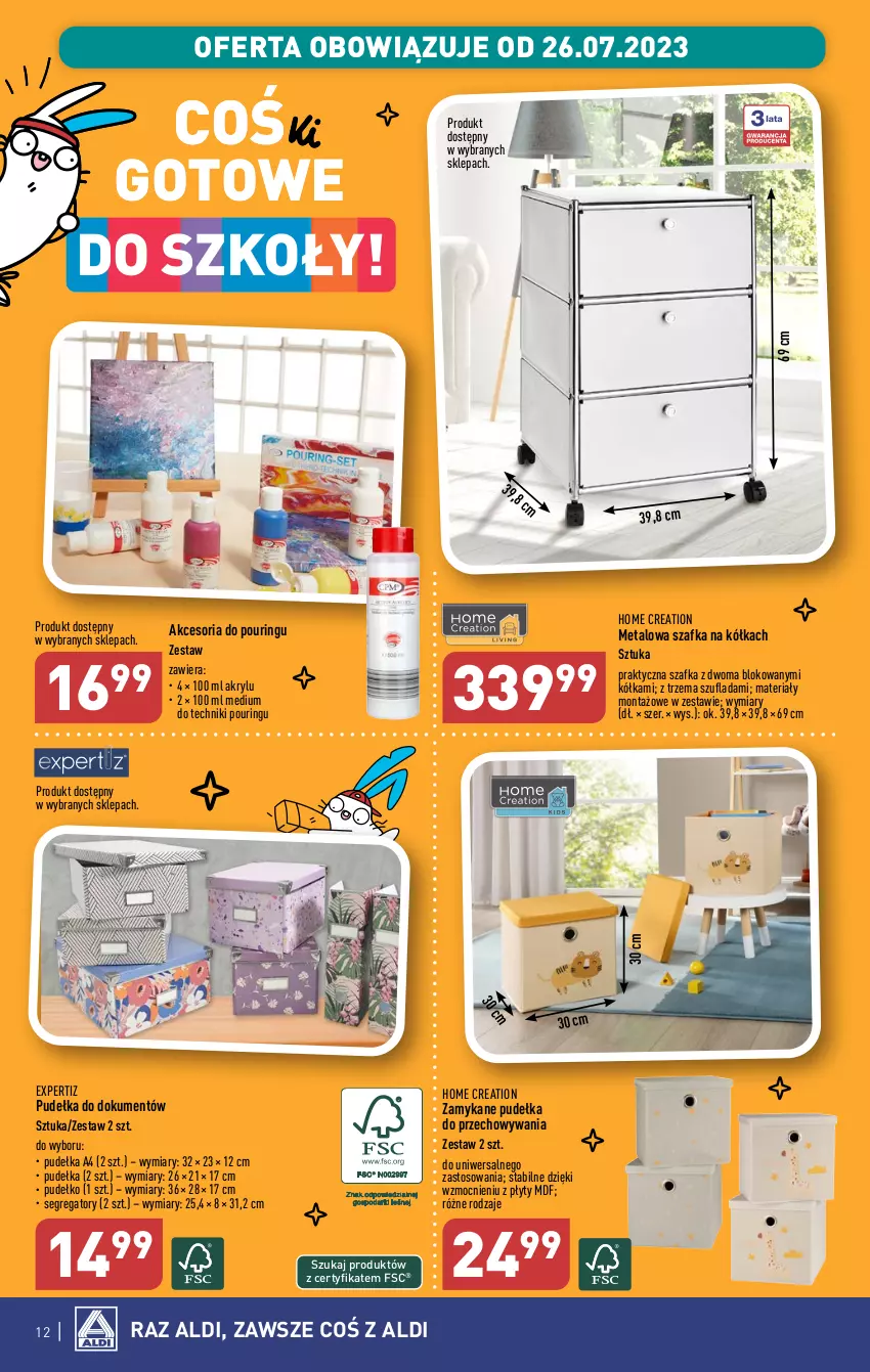 Gazetka promocyjna Aldi - Artykuły przemysłowe i tekstylia - ważna 26.07 do 29.07.2023 - strona 12 - produkty: Pudełko, Szafka