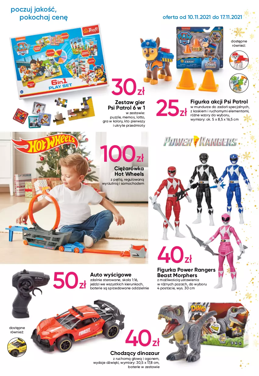 Gazetka promocyjna Pepco - Gazetka P07 Świąteczny sklep - ważna 10.11 do 17.11.2021 - strona 10 - produkty: Dinozaur, Gra, Hot Wheels, Kask, Koc, Psi Patrol, Puzzle