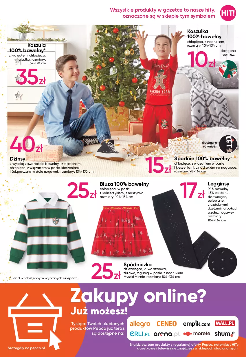 Gazetka promocyjna Pepco - Gazetka P07 Świąteczny sklep - ważna 10.11 do 17.11.2021 - strona 3 - produkty: Bluza, Dżinsy, Gin, Kosz, Koszula, Koszulka, Legginsy, Minnie, Mysz, O nas, Sok, Spodnie, Tera