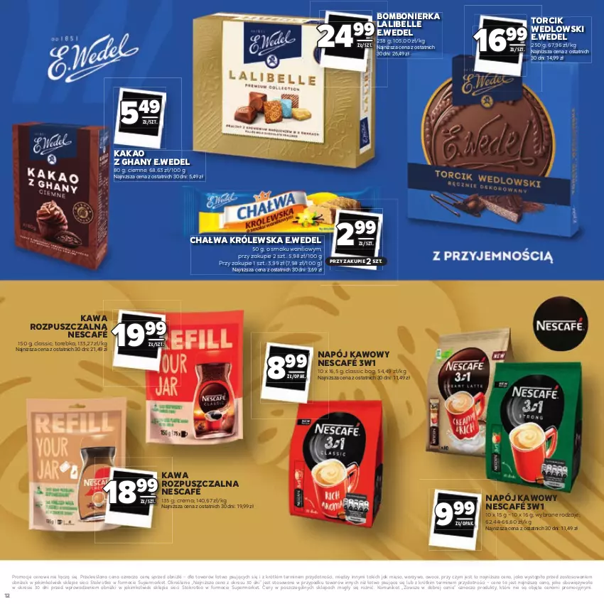 Gazetka promocyjna Stokrotka - Katalog Łap Okazje - ważna 10.07 do 23.07.2025 - strona 12 - produkty: Bell, Chałwa, Kakao, Kawa, Kawa rozpuszczalna, Mięso, Napój, Nescafé, Owoce, Torebka, Warzywa