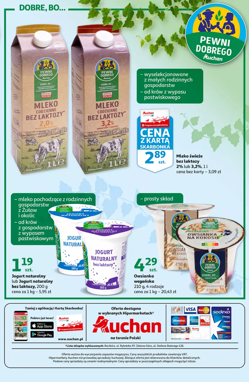 Gazetka promocyjna Auchan - Poznaj Nasze Marki Hipermarkety - ważna 15.07 do 21.07.2021 - strona 5 - produkty: Fa, Jogurt, Jogurt naturalny, Kokos, Mleko, Owsianka, Tera