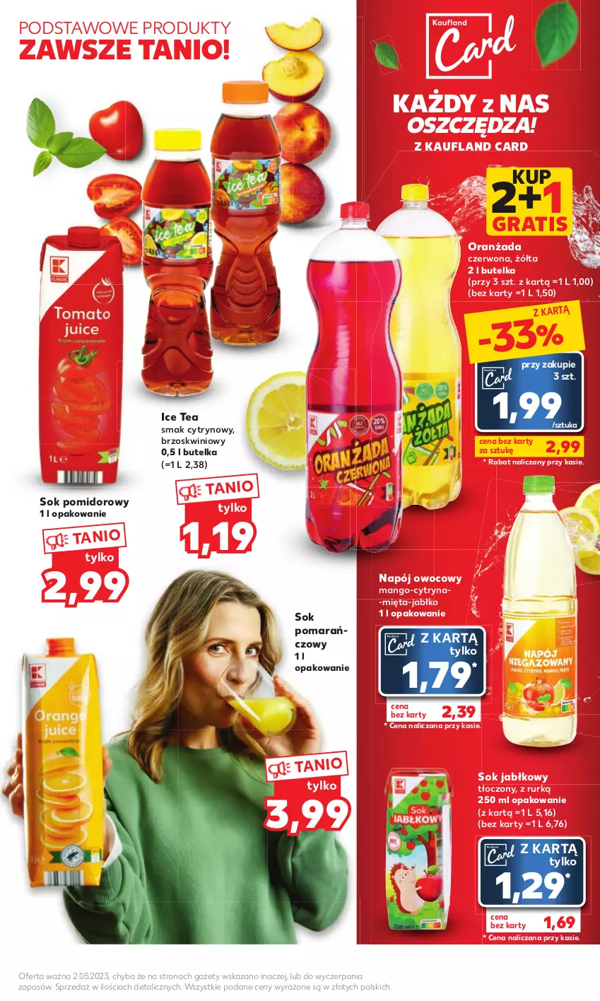 Gazetka promocyjna Kaufland - Mocny Start - ważna 02.05 do 02.05.2023 - strona 11 - produkty: Gra, Ice tea, Mango, Mięta, Napój, Napoje, Oranżada, Sok, Sok jabłkowy, Sok pomarańczowy, Sok pomidorowy