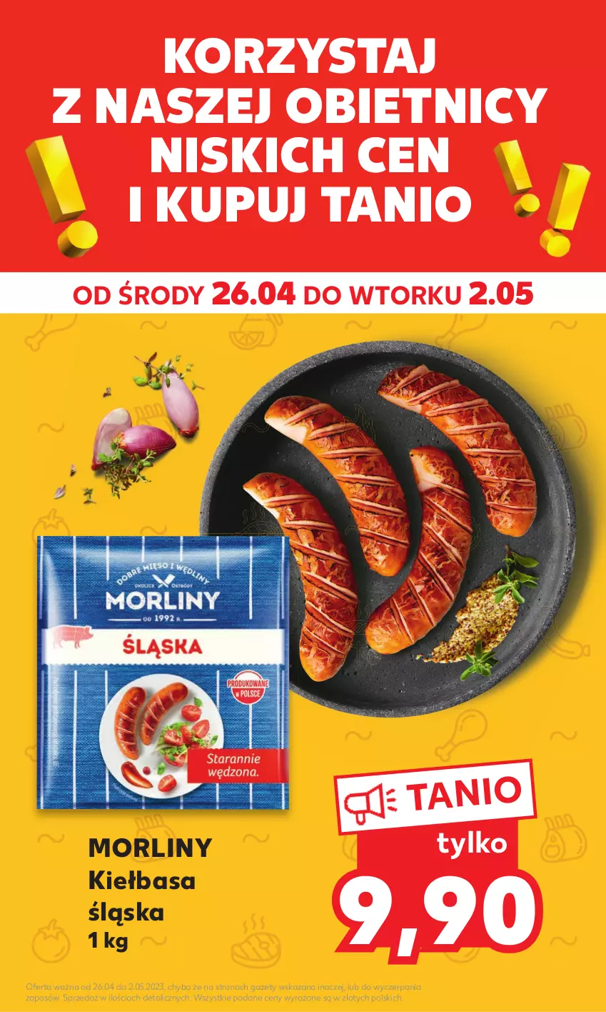 Gazetka promocyjna Kaufland - Mocny Start - ważna 02.05 do 02.05.2023 - strona 3 - produkty: Kiełbasa, Kiełbasa śląska, Morliny