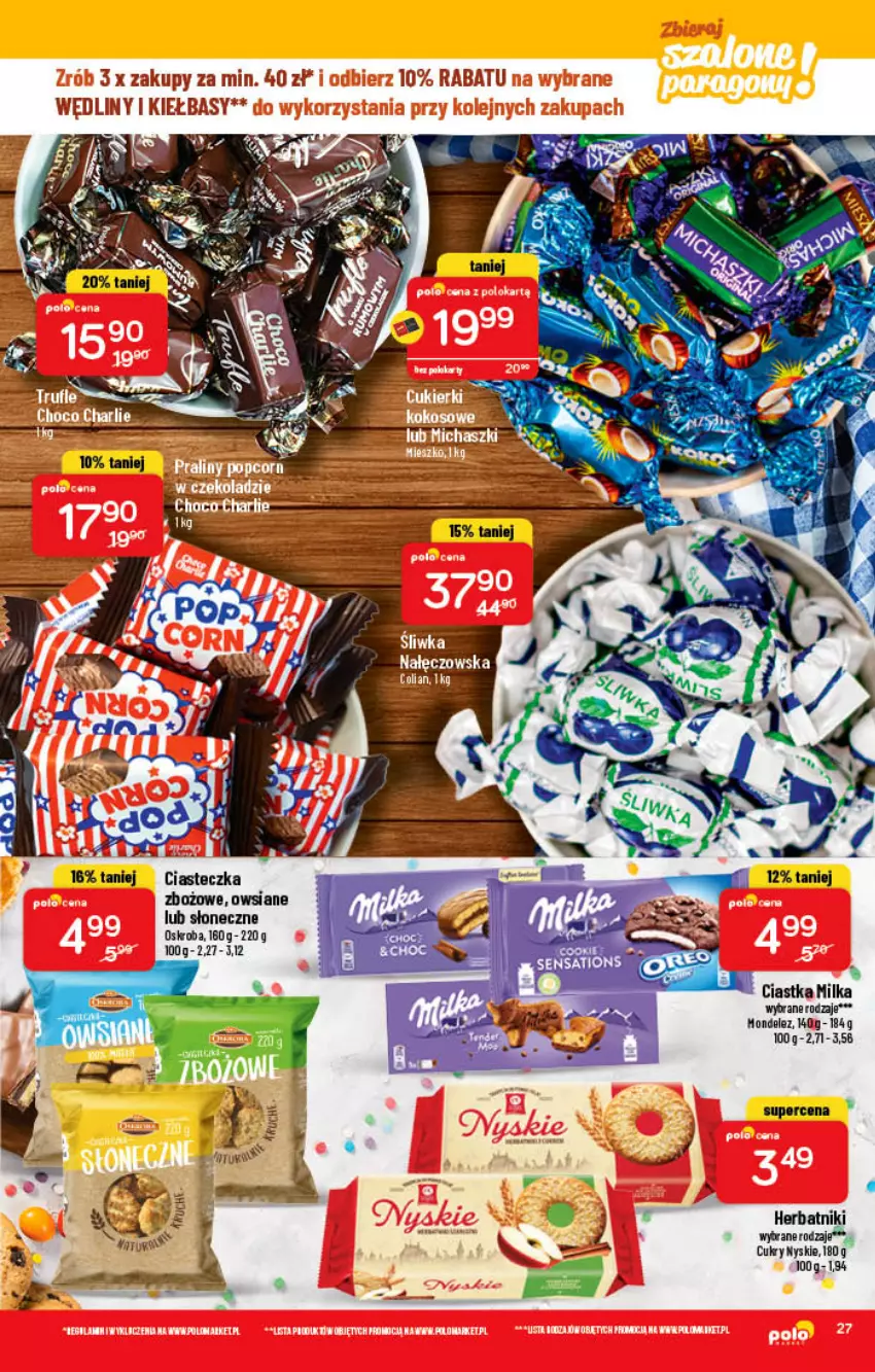 Gazetka promocyjna PoloMarket - Gazetka pomocyjna - ważna 09.03 do 15.03.2022 - strona 27 - produkty: Ciastka, Milka