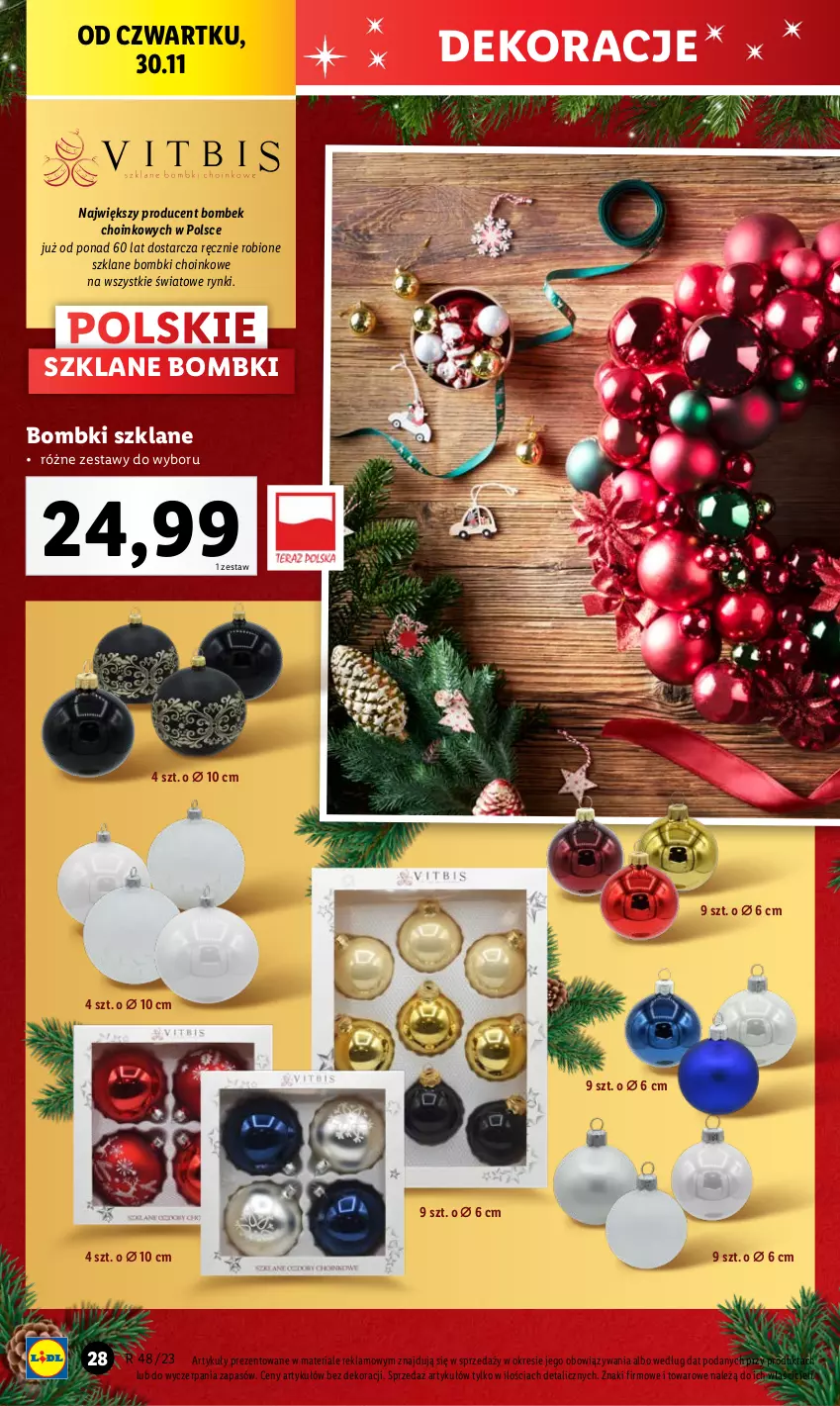 Gazetka promocyjna Lidl - GAZETKA - ważna 27.11 do 02.12.2023 - strona 34 - produkty: Bombki