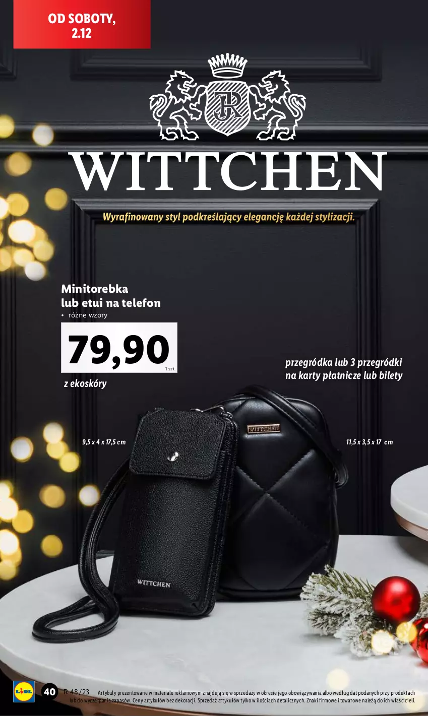 Gazetka promocyjna Lidl - GAZETKA - ważna 27.11 do 02.12.2023 - strona 46 - produkty: Telefon, Torebka