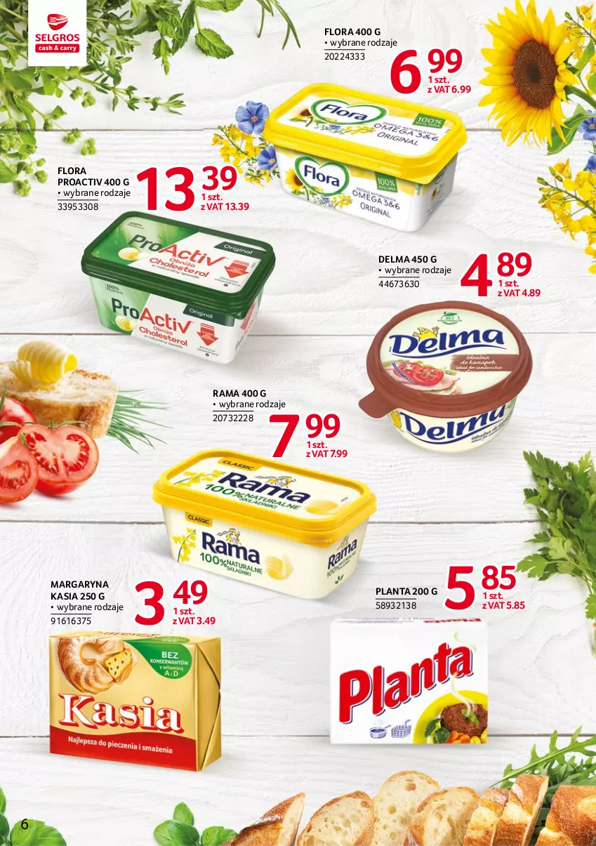 Gazetka promocyjna Selgros - Markowe produkty - ważna 02.03 do 15.03.2023 - strona 6 - produkty: Delma, Flora, Kasia, Margaryna, Rama