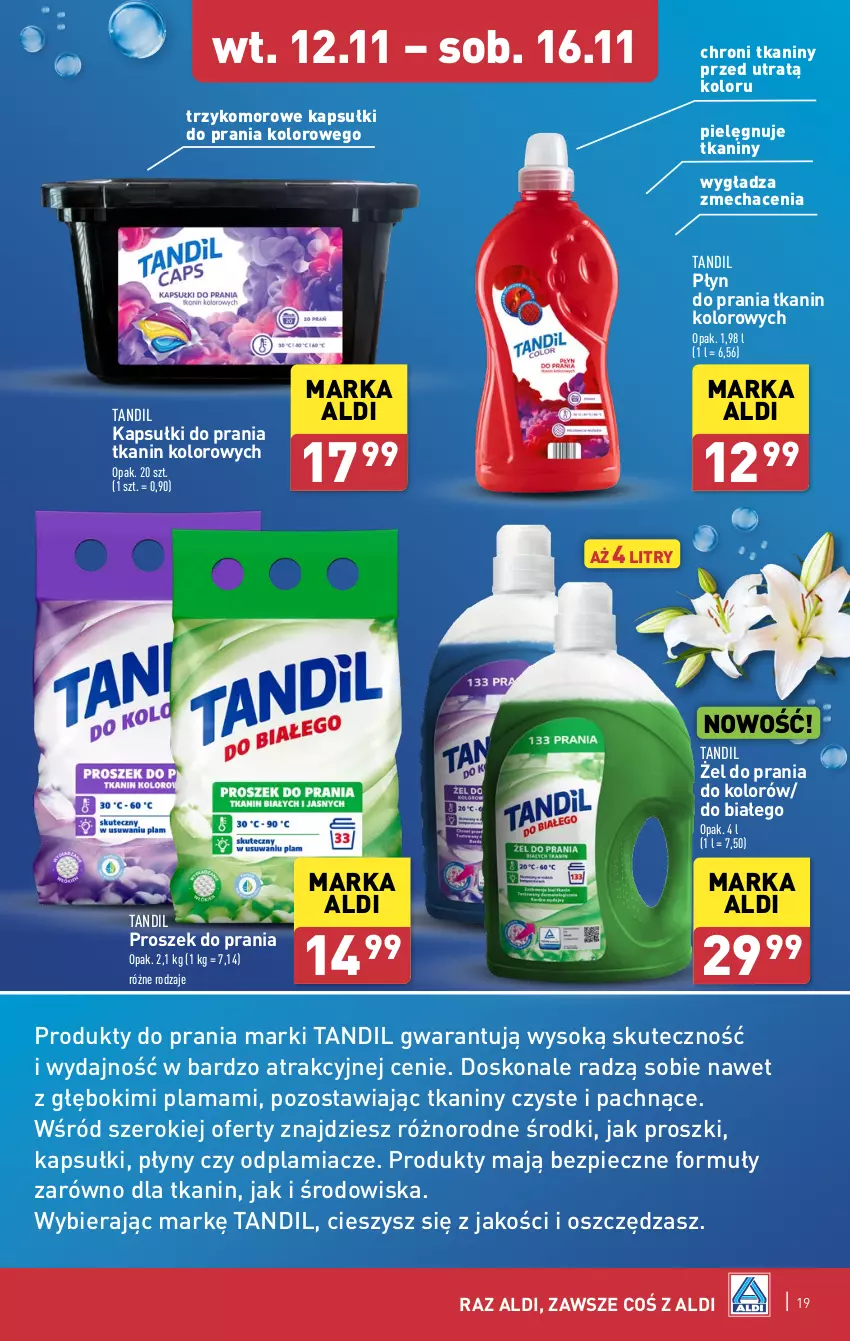 Gazetka promocyjna Aldi - Pełna oferta - ważna 12.11 do 16.11.2024 - strona 19 - produkty: Kapsułki do prania, Odplamiacz, Piec, Płyn do prania, Proszek do prania, Sok