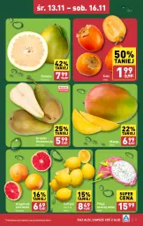 Gazetka promocyjna Aldi - Pełna oferta - Gazetka - ważna od 16.11 do 16.11.2024 - strona 3 - produkty: Cytryny, Kaki, Pomelo, Gruszki, Mango, Grejpfrut