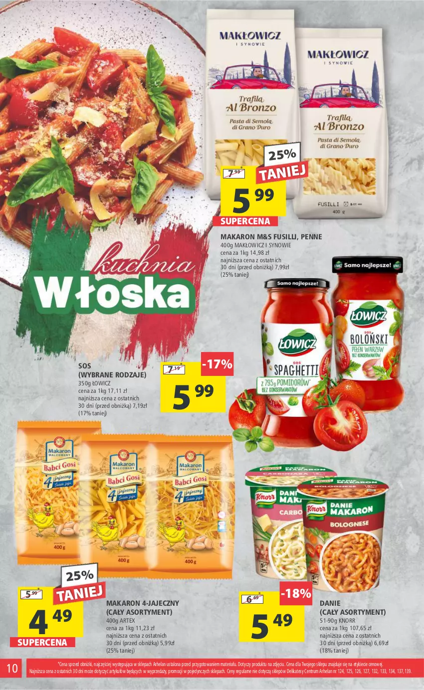 Gazetka promocyjna Arhelan - Gazetka - ważna 26.01 do 04.02.2024 - strona 10 - produkty: Knorr, Makaron, Penne, Rum, Sos