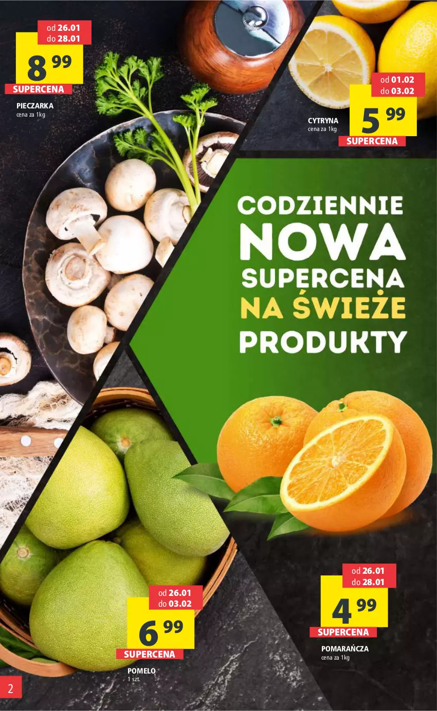 Gazetka promocyjna Arhelan - Gazetka - ważna 26.01 do 04.02.2024 - strona 2 - produkty: Piec, Pieczarka, Pomelo