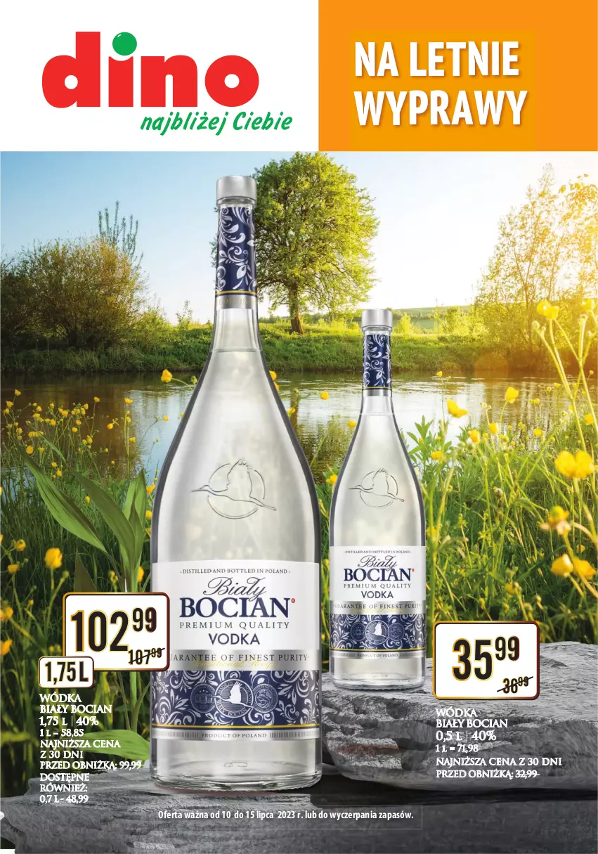 Gazetka promocyjna Dino - Katalog alkoholowy Polmos Lipiec - ważna 10.07 do 15.07.2023 - strona 1 - produkty: Biały Bocian, Wódka