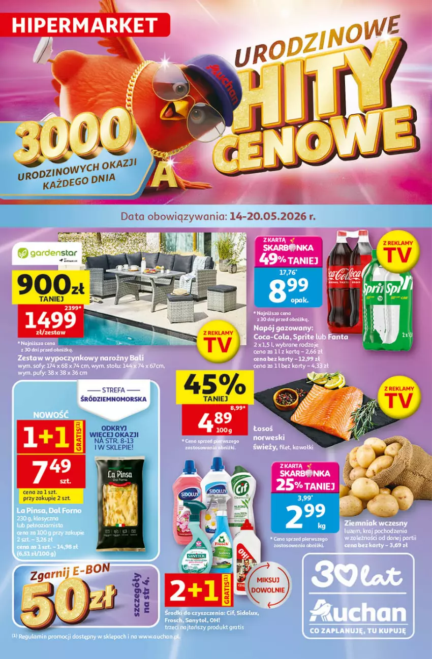Gazetka promocyjna Auchan - Gazetka 30 Lat Hipermarket Auchan - ważna 14.05 do 20.05.2026 - strona 1