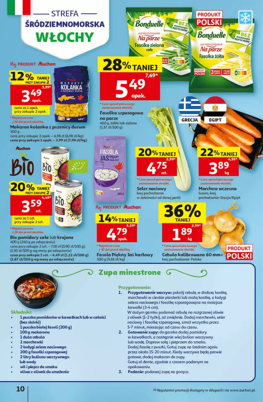 Gazetka promocyjna Auchan - Gazetka 30 Lat Hipermarket Auchan - ważna 14.05 do 20.05.2026 - strona 10 - produkty: Bonduelle, Bulion, Cebula, Fa, Fasola, Kawa, Lion, Makaron, Pieprz, Plasterki, Pomidory, Rum, Seler naciowy, Sól, Warzywa