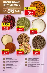 Gazetka promocyjna Auchan - Gazetka 30 Lat Hipermarket Auchan - Gazetka - ważna od 20.05 do 20.05.2026 - strona 36 - produkty: Migdały łuskane, Ryż, Gra, Papryka słodka, Migdały, Papryka, Czosnek, Kawa, Przyprawy, Pestki dyni, Granola