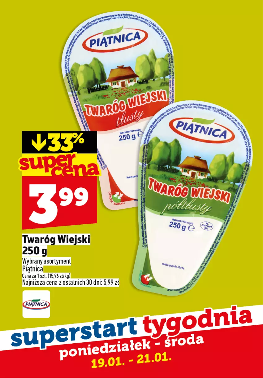 Gazetka promocyjna Topaz - Gazetka - ważna 19.01 do 21.01.2026 - strona 4 - produkty: Piątnica, Twaróg