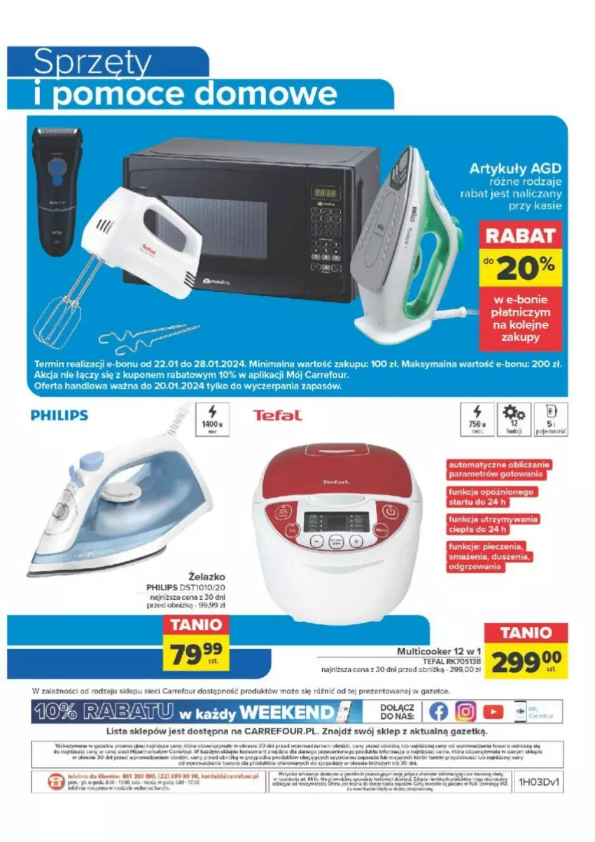 Gazetka promocyjna Carrefour - ważna 16.01 do 28.01.2024 - strona 30 - produkty: Cars, Fa, O nas, Olej, Philips, Rosie, Tefal