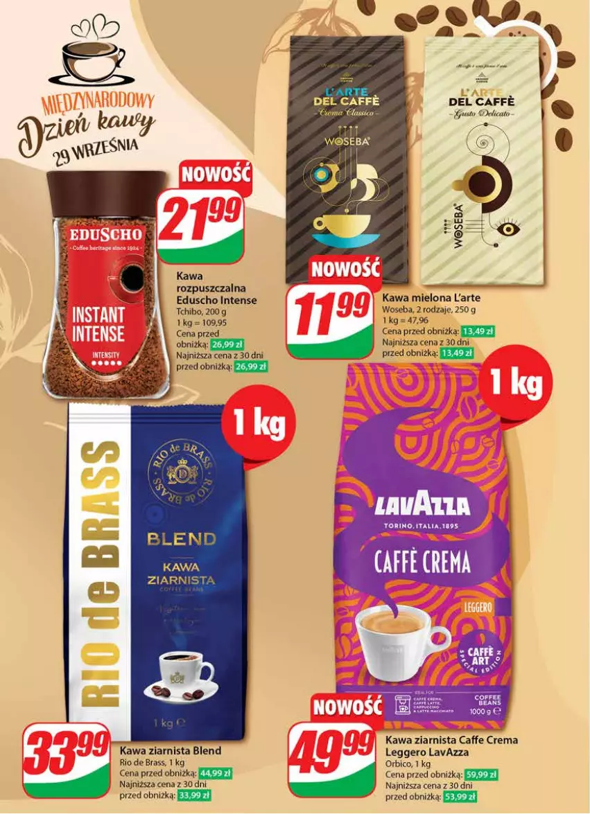 Gazetka promocyjna Dino - Gazetka 39 / 2024 - ważna 25.09 do 01.10.2024 - strona 10 - produkty: BIC, Kawa, Kawa mielona, Kawa ziarnista, Lavazza, Tchibo, Woseba