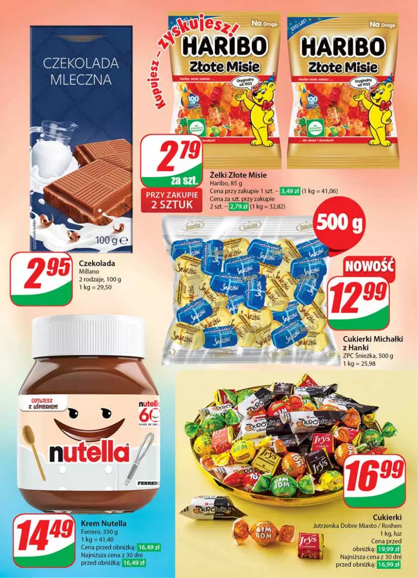 Gazetka promocyjna Dino - Gazetka 39 / 2024 - ważna 25.09 do 01.10.2024 - strona 4 - produkty: Cukier, Cukierki, Czekolada, Haribo, Jutrzenka, Michałki