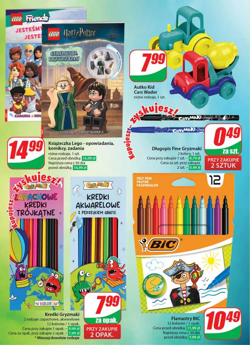 Gazetka promocyjna Dino - Gazetka 39 / 2024 - ważna 25.09 do 01.10.2024 - strona 54 - produkty: BIC, Cars, Długopis, Fa, Flamastry, Gra, Gry, LEGO