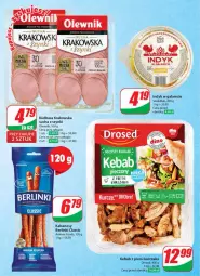 Gazetka promocyjna Dino - Gazetka 39 / 2024 - Gazetka - ważna od 01.10 do 01.10.2024 - strona 39 - produkty: Kurczak, Kiełbasa krakowska, Kabanos, Gala, Kiełbasa, Olewnik, Berlinki, Kebab