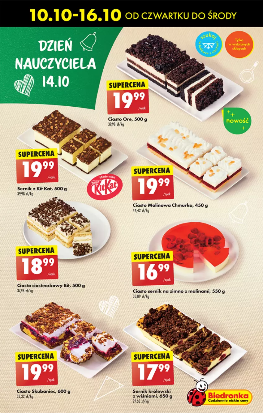 Gazetka promocyjna Biedronka - Od czwartku - ważna 10.10 do 16.10.2024 - strona 19 - produkty: Ciasto sernik, Kit Kat, Królewski, Ser