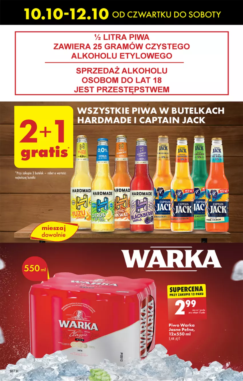 Gazetka promocyjna Biedronka - Od czwartku - ważna 10.10 do 16.10.2024 - strona 56 - produkty: Captain Jack, Gra, Piwa, Warka