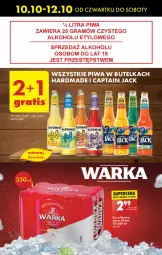 Gazetka promocyjna Biedronka - Od czwartku - Gazetka - ważna od 16.10 do 16.10.2024 - strona 56 - produkty: Piwa, Gra, Warka, Captain Jack