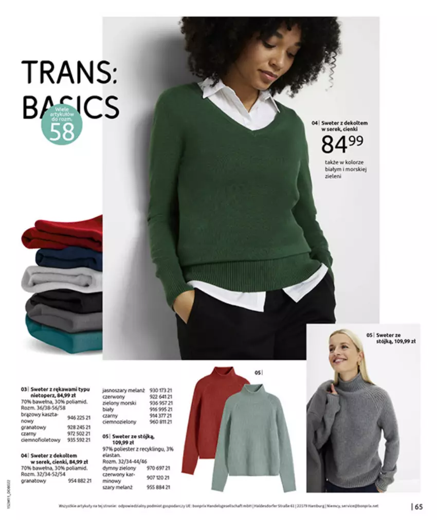 Gazetka promocyjna Bonprix - NA LISTĘ ŻYCZEŃ - ważna 16.12.2025 do 26.01.2026 - strona 67 - produkty: Fa, Gra, Por, Sweter, Tran