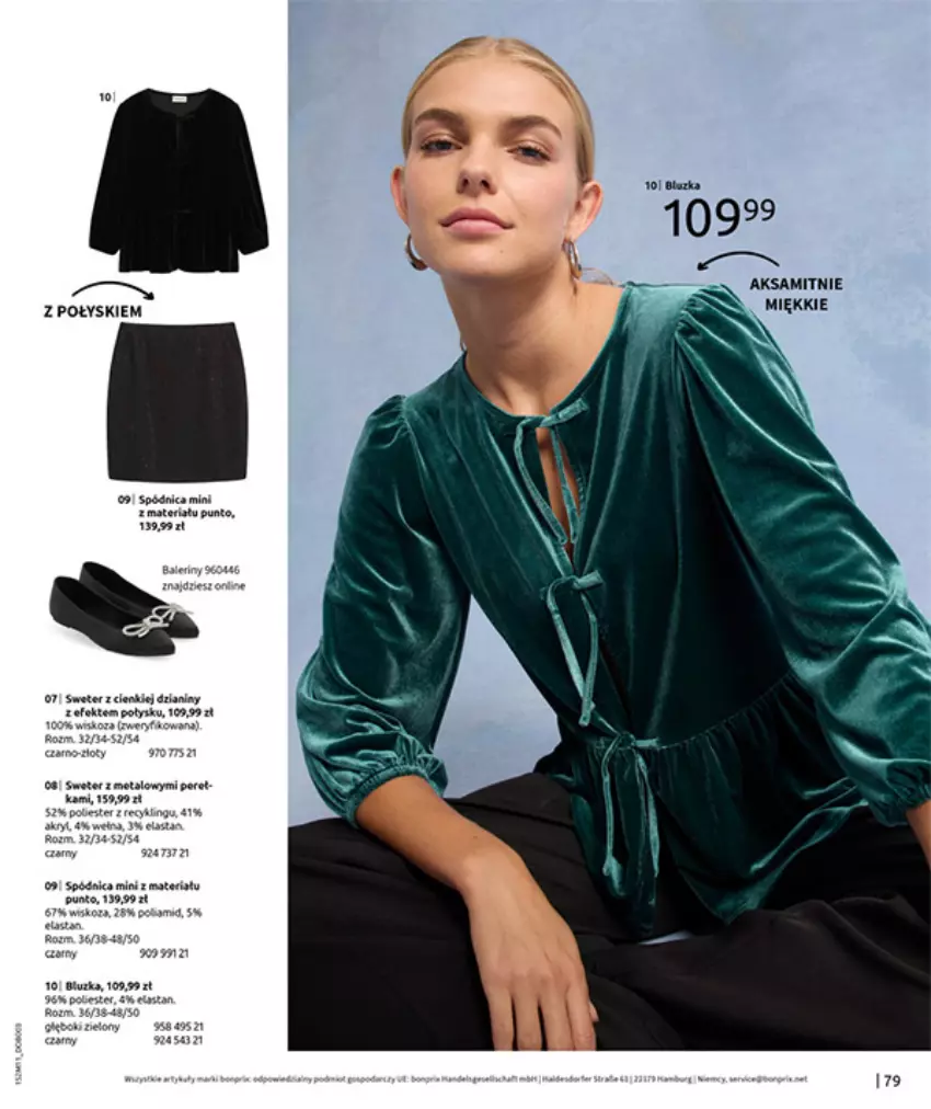 Gazetka promocyjna Bonprix - NA LISTĘ ŻYCZEŃ - ważna 16.12.2025 do 26.01.2026 - strona 81 - produkty: Baleriny, Fa, Flaki, Lanki, Por, Spódnica, Sweter