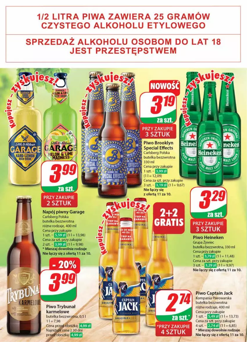 Gazetka promocyjna Dino - Gazetka 30 / 2024 - ważna 24.07 do 30.07.2024 - strona 46 - produkty: Captain Jack, Carlsberg, Gin, Heineken, Napój, Piwo